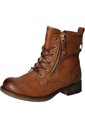 Mustang Winterboots, Schnürboots, Stiefelette, Blockabsatz, mit Reißverschluss