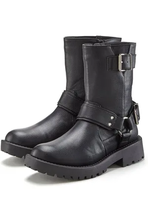 Lascana Bikerboots mit trendigen Zierschnallen, Stiefel, Stiefelette