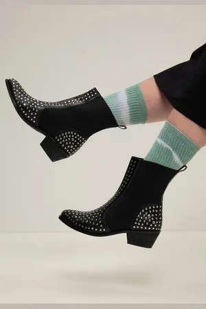 STUDIO UNTOLD Cowboy-Stiefeletten Leder Ziernieten Weite H Stiefel - Verkäufer: Popken Fashion Group