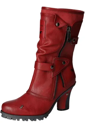 Mustang Winterstiefel, Absatzstiefel, Reißverschluss, mit trendigen Details