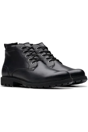 Clarks BatcombeMixGTX Schnürstiefel, Businessstiefelette, Komfortschuh mit wasserdichter GoreTex