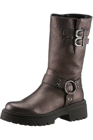 Gabor Bikerboots, Blockabsatz, Plateau, Stiefelette, Kurzstiefel mit Best Fitting