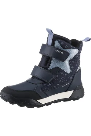Geox J TREKKYUP GIRL B ABX Winterboots Klettstiefel, Snowboots, Winterstiefel mit Metallic Look