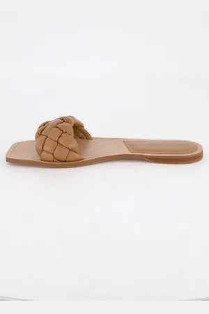 STUDIO UNTOLD Leder-Pantolette Lamm-Nappaleder Flecht-Riemen Sneaker - Verkäufer: Popken Fashion Group