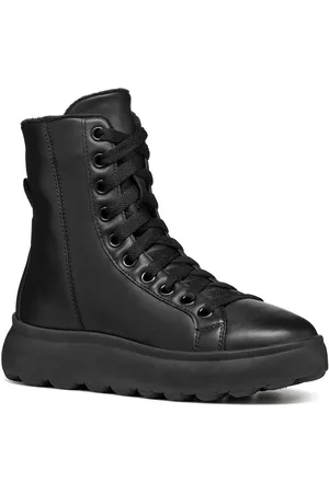 Geox D SPHERICA EC4.1 D Schnürboots Plateau Boot, Chunky Boot, Winterboot mit Warmfutter