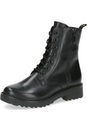 Caprice Stiefelette, Blockabsatz, Schnürstiefelette, Schnürboots, zwei Reißverschlüsse
