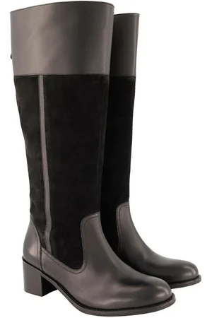 Ulla Popken Lederstiefel XXL-Schaft Zipper Veloursleder Stiefel - Verkäufer: Popken Fashion Group