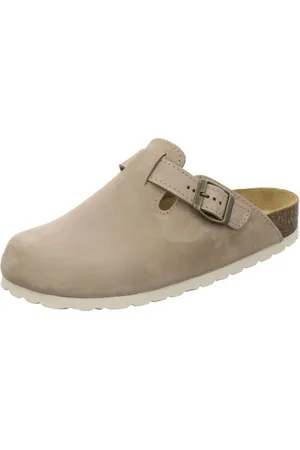 Afs 290012 Clogs Pantolette für Damen aus Leder mit Fußbett, Hausschuhe Made in Germany - Verkäufer: