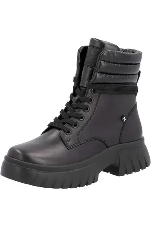 Rieker Schnürboots, Stiefelette, Plateauboots mit Schaftrandpolsterung