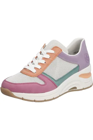 Rieker Vegan Wedgesneaker herausnehmbarer Soft-Einlage, Freizeitschuh, Halbschuh, Schnürschuh
