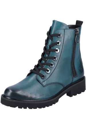 Remonte Schnürstiefelette, Blockabsatz, Stiefelette, Schnürboots, Flats im Used Look