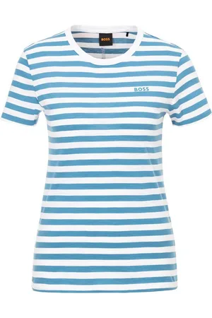 HUGO BOSS T-Shirt C_Esla_Striped Premium Damenmode, im gestreiften Design