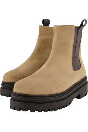 Ulla Popken Leder-Chelsea-Stiefeletten Veloursleder Weite H Stiefelette - Verkäufer: Popken Fashion Group