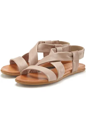 Lascana Sommerschuh Sandale aus Leder mit raffinierten Riemchen, Sandalette, Sommerschuh