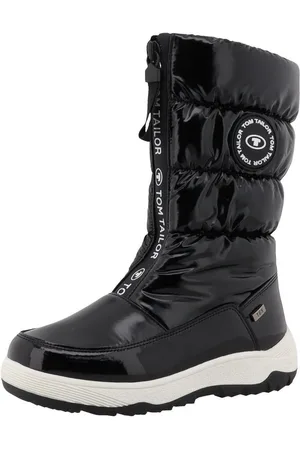 TOM TAILOR Winterstiefel, Plateau, Outdoorstiefel, Schneestiefel mit Logoverzierungen