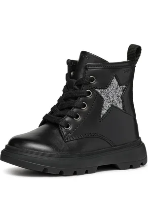 Geox B KIDDARTAH GIRL A Schnürstiefel Plateaustiefel, Winterstiefel, Chunky Boots mit Proil Plateausohle