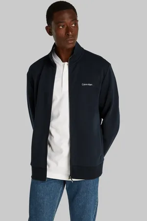 Calvin Klein Sweatshirt MICRO LOGO MOCK NECK ZIP THROUGH mit Logo auf der Brust