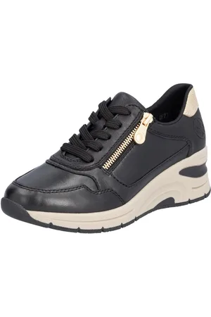 Rieker Keilsneaker,Freizeitschuh,Halbschuh,Schnürschuh mit Reißverschluss, schmale Form