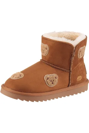 Dockers Winterboots Schlupfboots, Winterstiefel, Snowboots mit süßen Teddy Patches