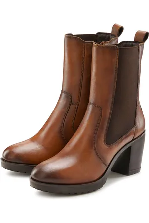 Lascana Stiefelette aus Leder im Chelsea-Look, Stiefel, Boots