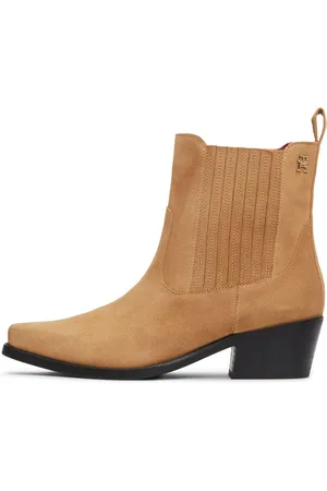 Tommy Hilfiger TH SUEDE COWBOY BOOT Cowboy Stiefelette, Blockabsatz, Westernstiefelette, Stiefelette, Boots in spitzer Form