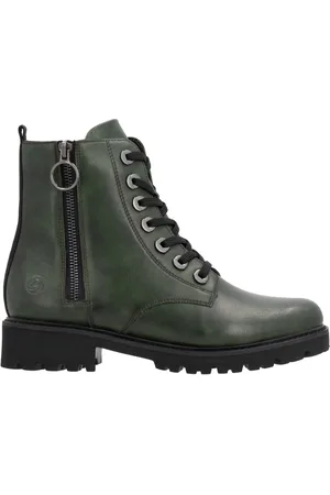 Remonte Schnürstiefelette, Blockabsatz, Stiefelette, Schnürboots, Flats im Used Look