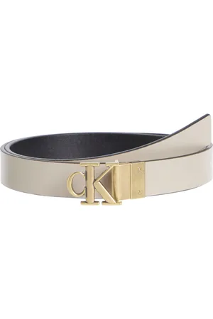 Calvin Klein Ledergürtel MONOGRAM PLACQUE BUCKLE 25MM REV mit glatter Oberfläche