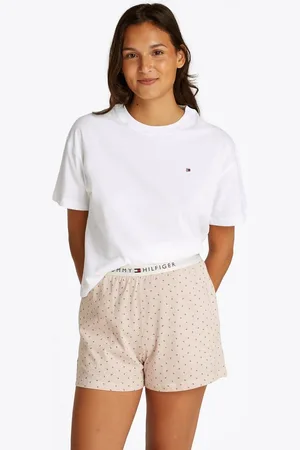 Tommy Hilfiger Pyjama SS PRT PJ SHORT SET (Set, 2 tlg., 2tlg) mit Muster, Logo