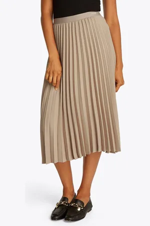 Tommy Hilfiger Plisseerock FLUID PLEATED PULL ON MIDI SKIRT mit rundum Falten