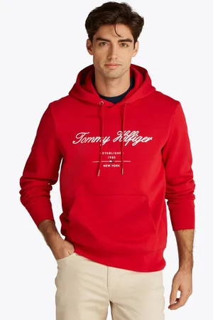 Tommy Hilfiger Hoodie SCRIPT LOGO HOODY mit aufgesticktem Logo