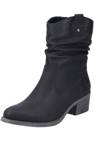 Rieker Westernstiefelette, Cowboyboots, slouchy Schaft, Blockabsatz, mit Innen-Reißverschluss