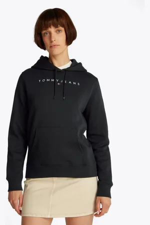Tommy Hilfiger Kapuzensweatshirt TJW REG TONAL LINEAR HOODIE EXT in Großen Größen, Kapuze, Logostickerei