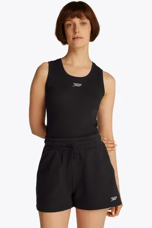 Tommy Hilfiger Tanktop TJW SLIM SCRIPT RIB TANK TOP mit Logostickerei