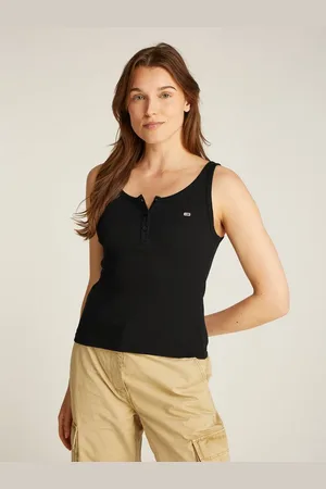 Tommy Hilfiger Tanktop TJW SLIM BUTTON TANK mit Knopf