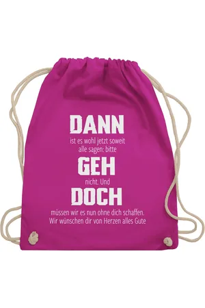 Shirtracer Turnbeutel Dann geh doch, Berufswechsel Geschenkidee, Glückwünsche für neuen Jo, Kollegen Kollegin - Verkäufer: