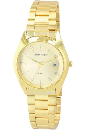Alain Miller Quarzuhr 2800101 Herrenuhr mit Metallband, silberfarben/ grün - Verkäufer: Shaghafi GmbH