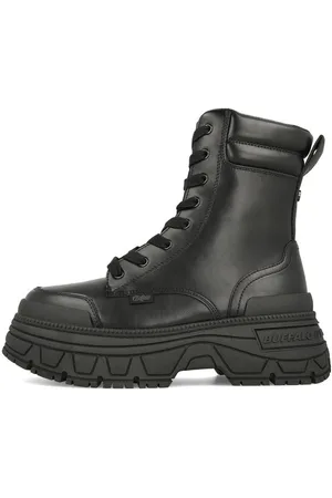 Buffalo Fusion Lace Up Mid Damen Black EUR 40 Ankleboots - Verkäufer: Schuhdealer