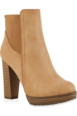 VAN HILL 78971 Ankleboots mit einem Plateau Vorne und in hochwertiger Lederoptik - Verkäufer: Primis Fashion