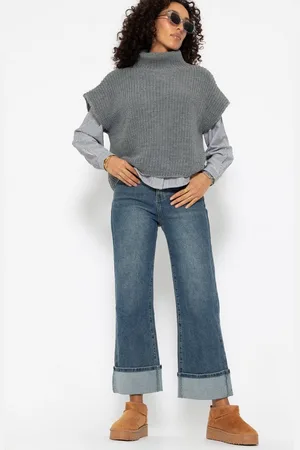 SASSYCLASSY Pullunder Oversize Pullunder Damen mit Turtleneck Elegant - Verkäufer: