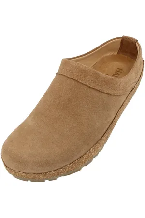 Haflinger Malmö Lederclog Unisex mit Korkfußbett und Gummisohle Hausschuh - Verkäufer: Natural Slipper