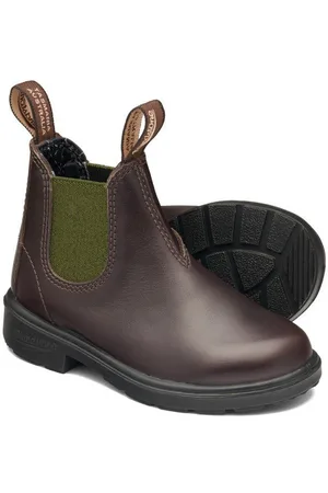 Blundstone #2394 Stiefel Brown Leather with Olive Elastic (Kids) - Verkäufer: 247Group GmbH