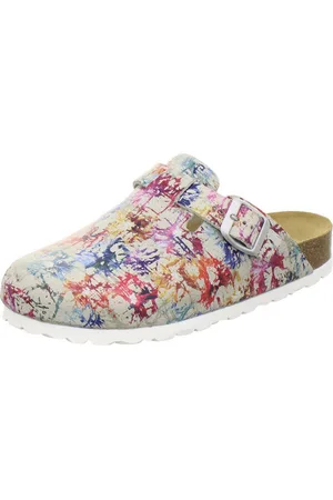 Afs 290099 Clogs Pantolette für Damen aus Leder mit Fußbett, Hausschuhe Made in Germany - Verkäufer: