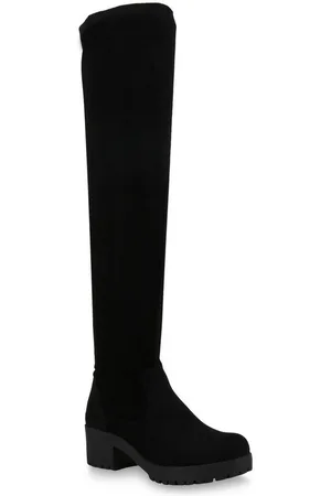 VAN HILL 823456 Overkneestiefel mit einer leichten Fütterung und einem Plateau Vorne - Verkäufer: Primis Fashion