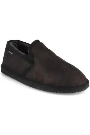 Shepherd Bosse Herren Lammfellhausschuh, matt black, Winterschuhe Hausschuh Winter, slipper, temperaturregulierend, Dunkelbraun - Verkäufer: WoolFit