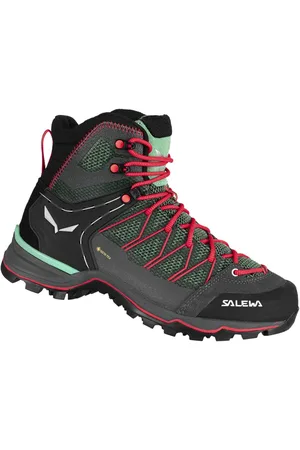 Salewa WS MTN TRAINER LITE MID GTX Feld Green/Fluo Coral Wanderschuh - Verkäufer: Schuhe und Sport Klausmann