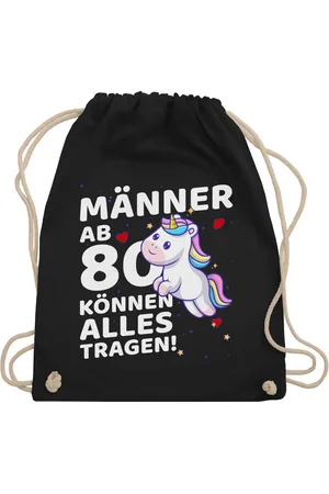 Shirtracer Turnbeutel Süßes Einhorn Männer ab 80 können alles tragen I Achtzigster Geburtsta, 80. Geburtstag - Verkäufer:
