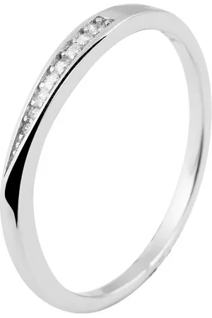 Akzent Silberring Shona 925 Echt Silber rhodiniert, Zirkoniabesatz, , Ř (Einzeln), Damen Ring - Verkäufer: Shaghafi GmbH