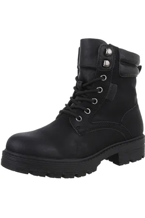 Ital-Design Damen Schnürschuhe Freizeit Stiefelette (87740262) Blockabsatz Schnürstiefeletten in - Verkäufer: