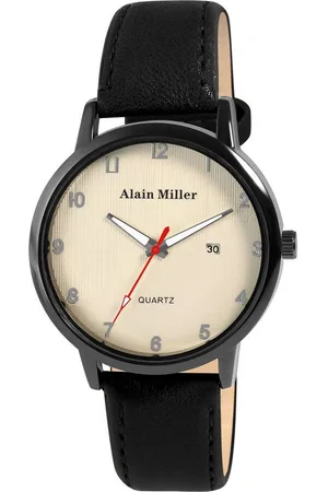 Alain Miller Quarzuhr 2900267 Herrenuhr mit Band aus Lederimitat, braun - Verkäufer: Shaghafi GmbH
