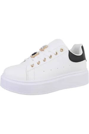 Ital-Design Damen Low-Top Freizeit Sneaker (86706295) Keilabsatz/Wedge Sneakers Low in Weiß - Verkäufer: